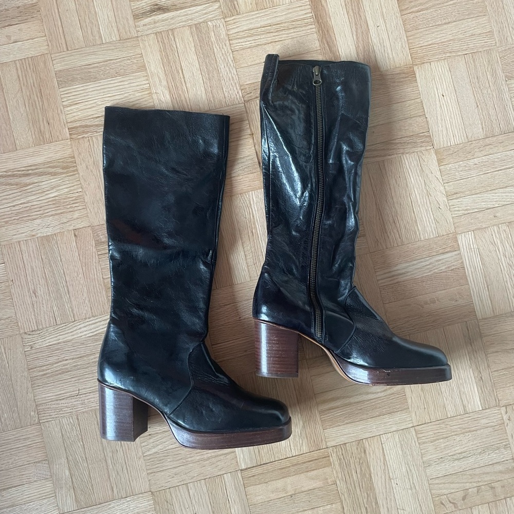 L'INTERVALLE Black Heeled Boots